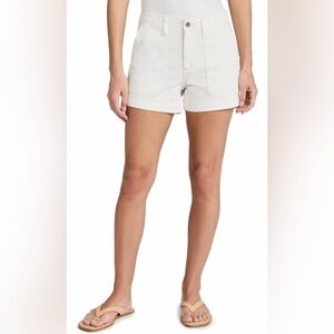 AG Jeans Analeigh Shorts 29 ivory powder white high rise Adriano Goldschmied